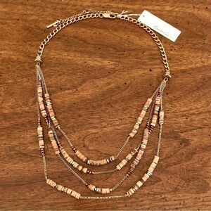 Kenneth Cole New York | Heishi Coconut Bead Layer Necklace | 19.5” Adjustable
